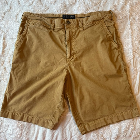 American Eagle Outfitters Tan Flat Front Shorts - Picture 1 of 6